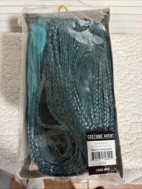 Costume Agent Teal Braided 'Uma' Synthetic Wig